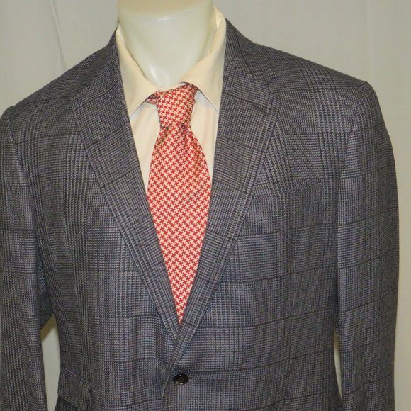 Ralph Lauren Purple Label Kent Linen Blend Glen Plaid Sport Coat 44R NWT $2995 - Picture 3 of 11